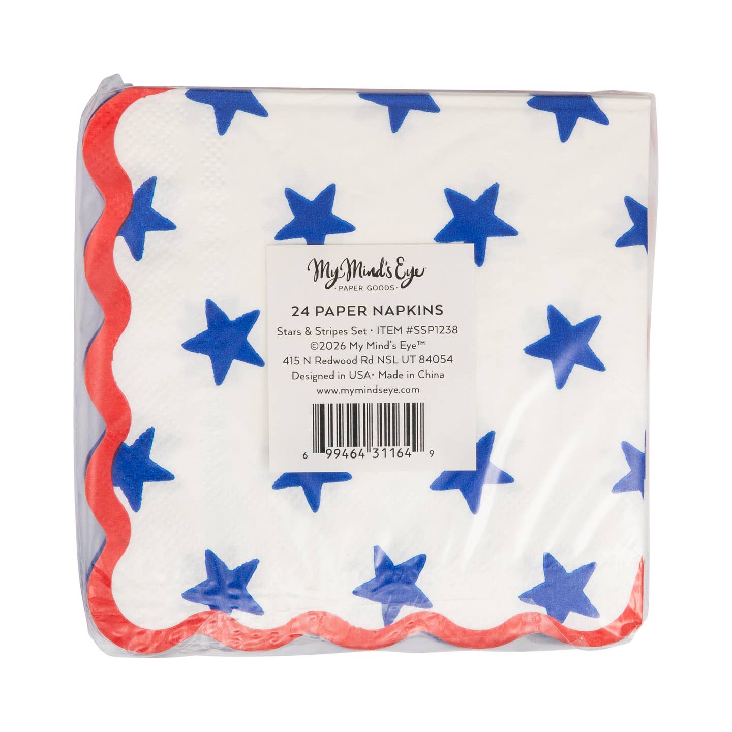Stars & Stripes Paper Napkin Cocktail Set