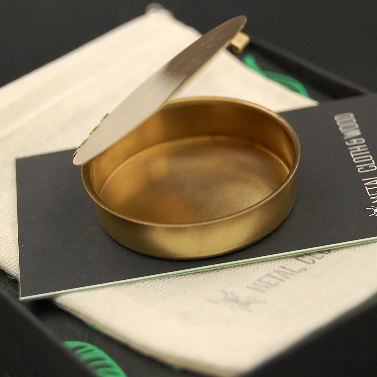 Small Round Brass Pill/Trinket Box