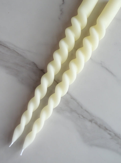 Spiral Beeswax Candlesticks