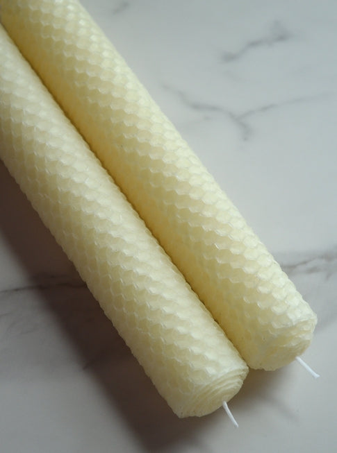 Hand Rolled Beeswax Candlesticks
