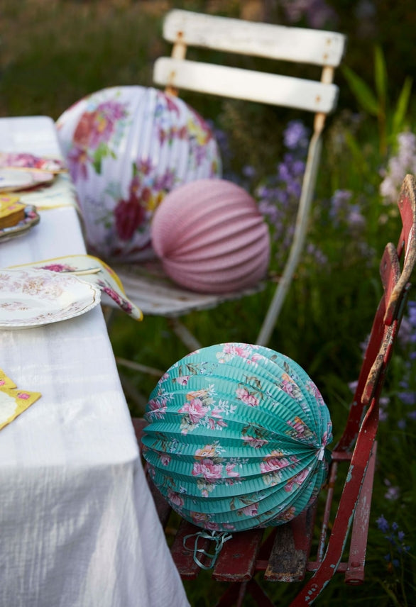 Mixed Floral Paper Lanterns