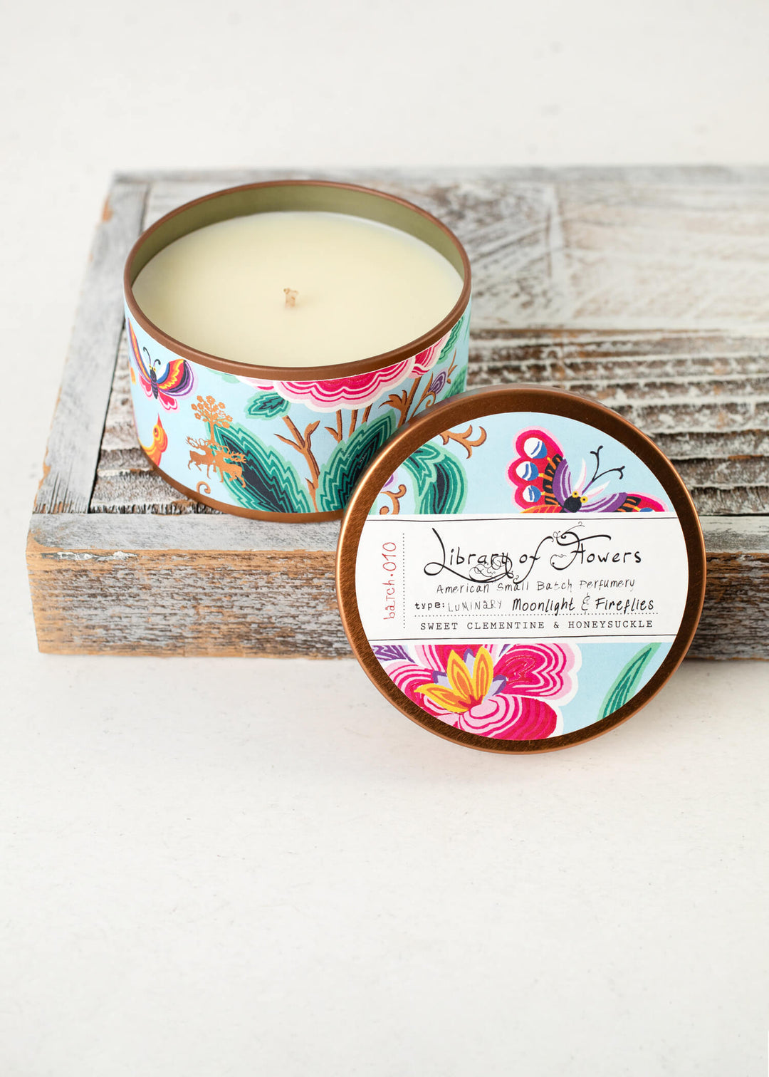 Aqua & Birds Candle