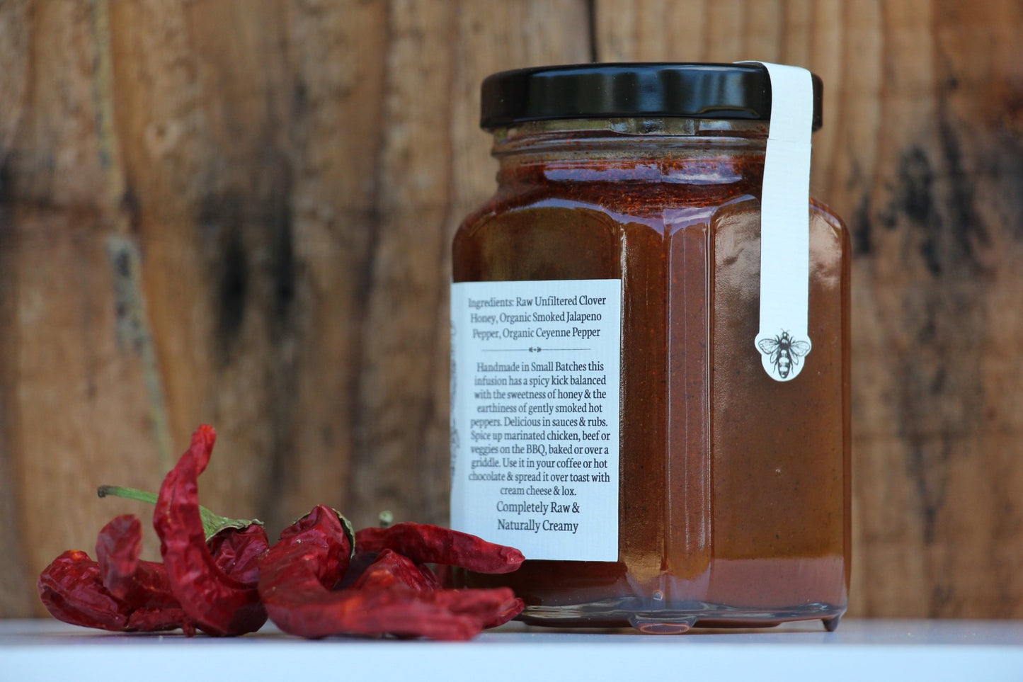 Smoked Hot Pepper Infused Raw Honey