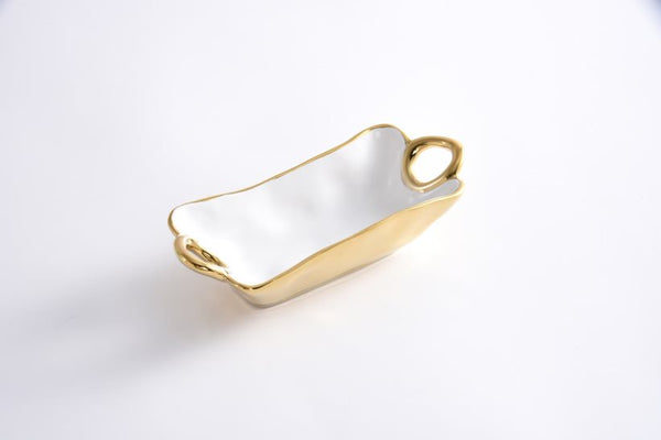 Mini Rectangular Bowl W/ Handles