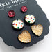 3 Pair Stud Earrings