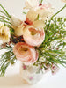 Tiny Irridescent Creamer Floral Arrangement
