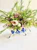 Delft Cow Creamer Floral Arrangement