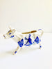 Delft Cow Creamer Floral Arrangement