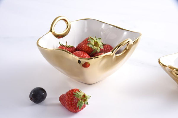 Square Snack Bowl W/ Handles