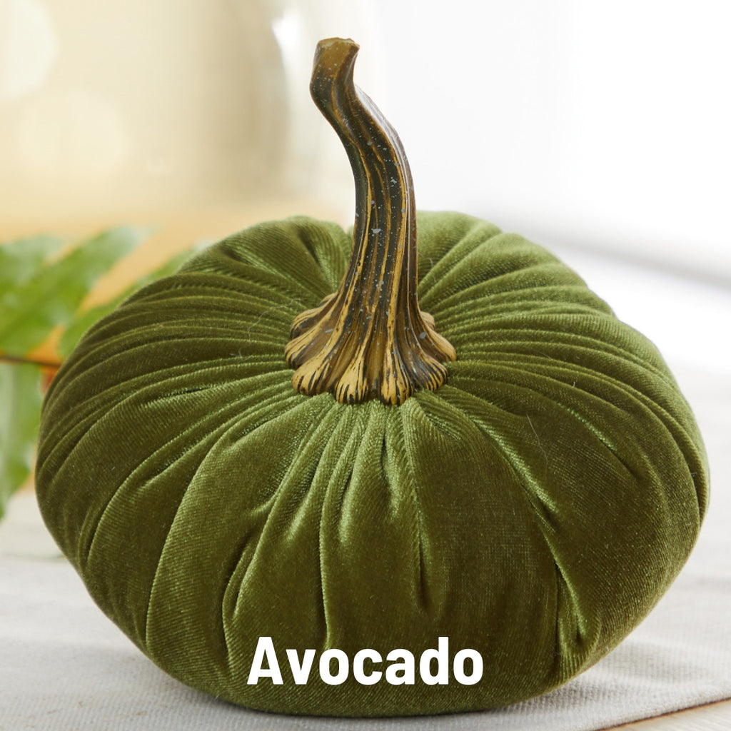 LARGE VELVET PUMPKIN