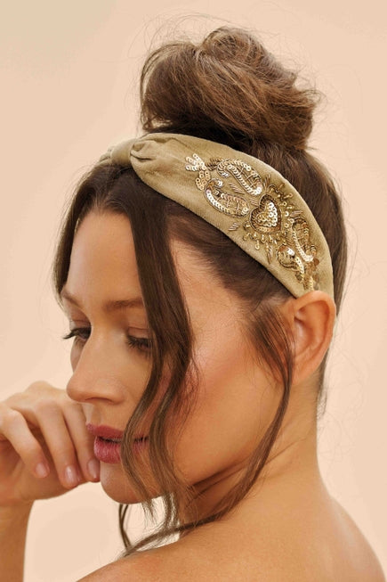 Embellished Velvet Headband