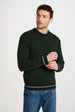 Inishbeg Mens Stripe Crewneck Aran Sweater