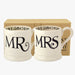 Black Toast Mr & Mrs Set of 2 1/2 Pint Mugs Boxed