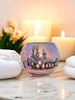 Winter Wonderland Small Light Blue Glass Candle Holder