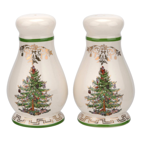 Christmas Tree Gold Salt & Pepper Shakers