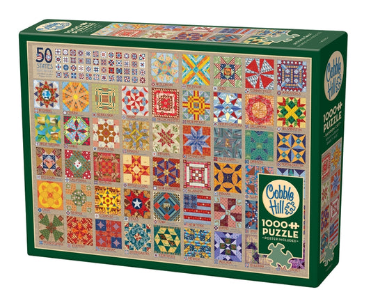 50 States Quilt Blocks 1000pc Puzzle