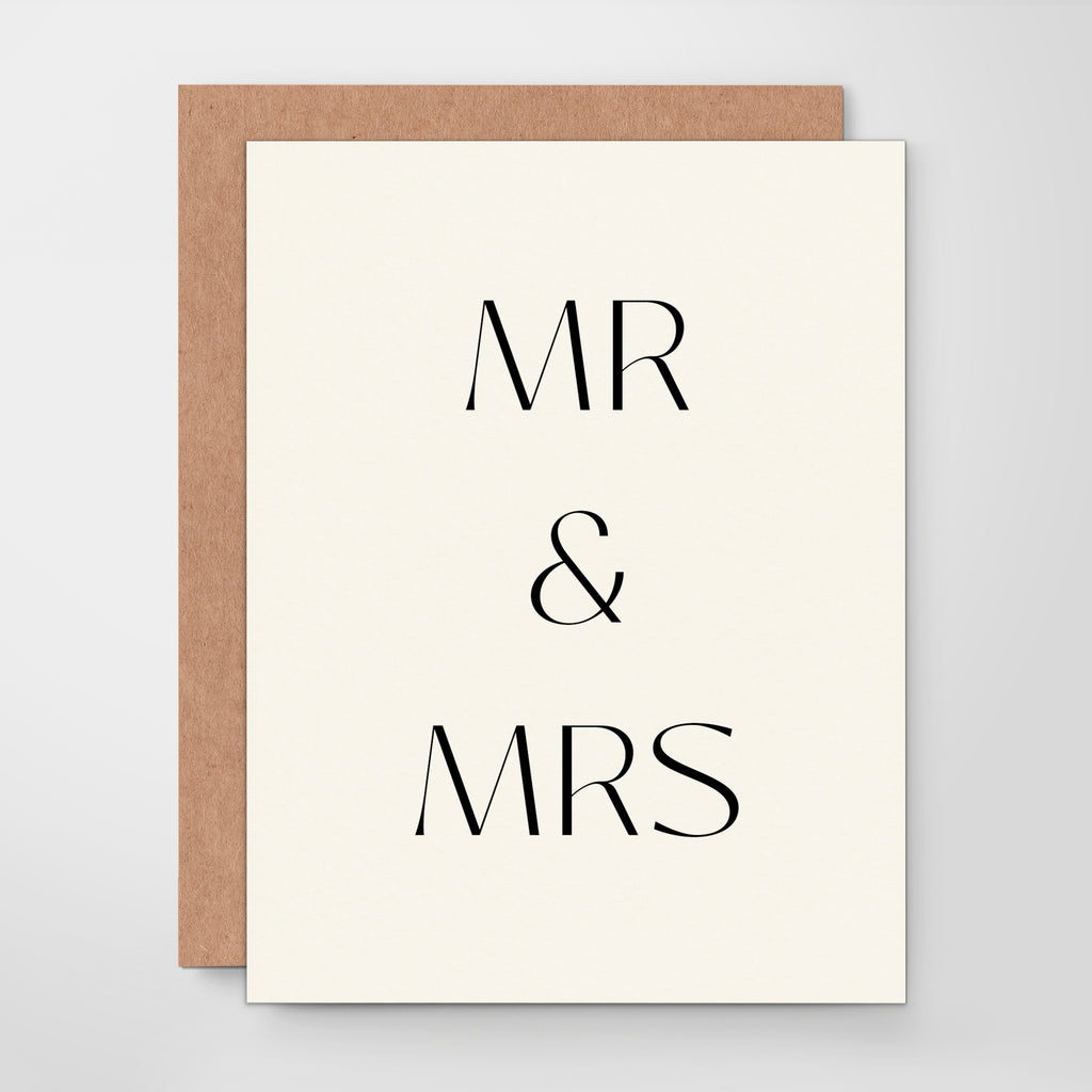 Minimalist Mr & Mrs Wedding Card
