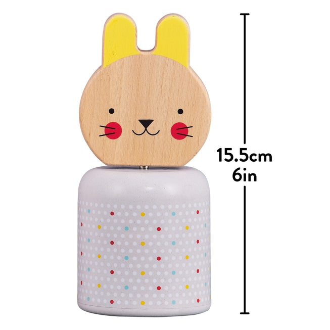 Wooden Wind Up Musical Bunny