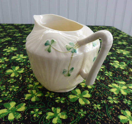 Belleek Shamrock 6th Green Mark Creamer
