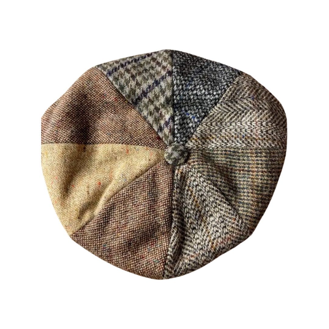 Glen Eske Irish Wool Brown Tweed Newsboy Cap