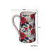 Patriotic Floral Ceramic Pitcher