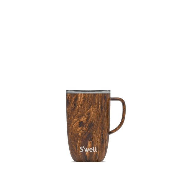 Stainless Steel Teakwood Mug W/ Handle