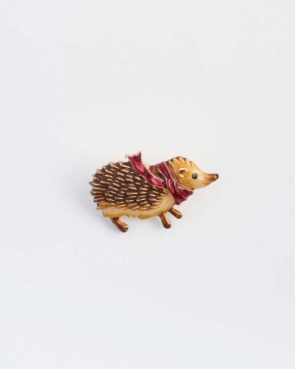 Cozy Hedgehog Charm Brooch