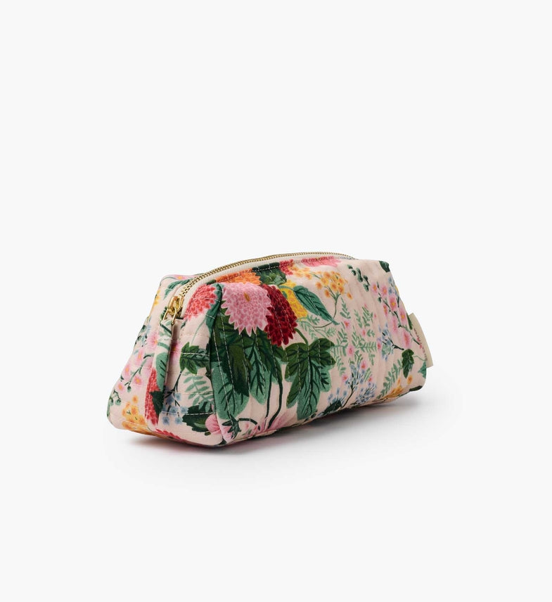 Dahlia Quilted Small Cosmetic Pouch