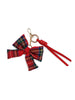 Plaid Charm Bow  Key Ring