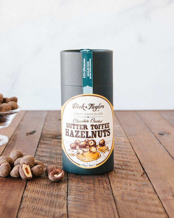 CHOCOLATE COVERED BUTTER TOFFEE HAZELNUTS