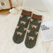 GREEN CASHMERE TEDDY BEAR SOCKS