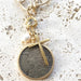Chunky Coin Matte Cross Necklace