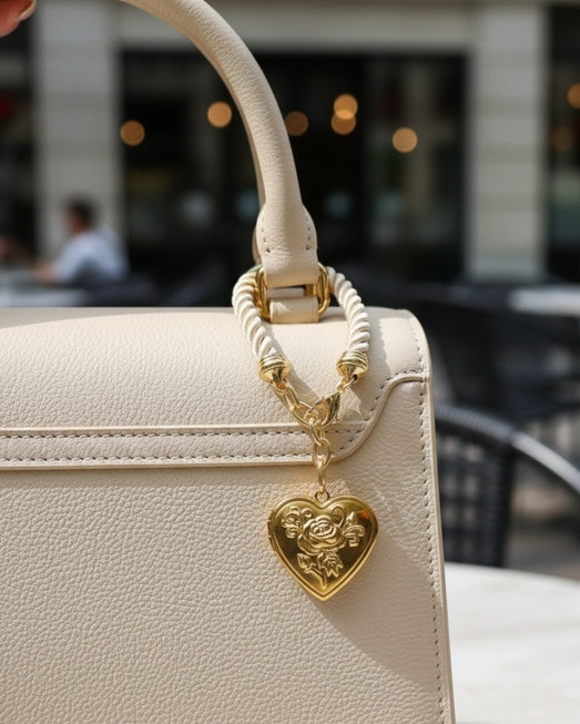Heart Locket Bag Charm