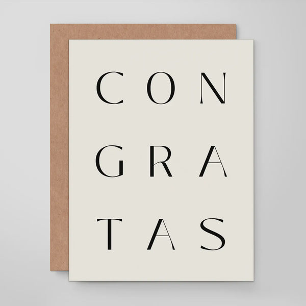 Congratulations Typography Greeting Card