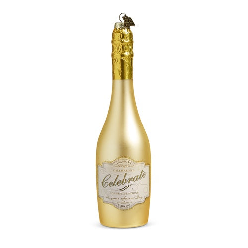 Congratulations Gold Champagne Ornament