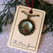 Victorian Christmas Tree Brass Filigree and Glass Pendant