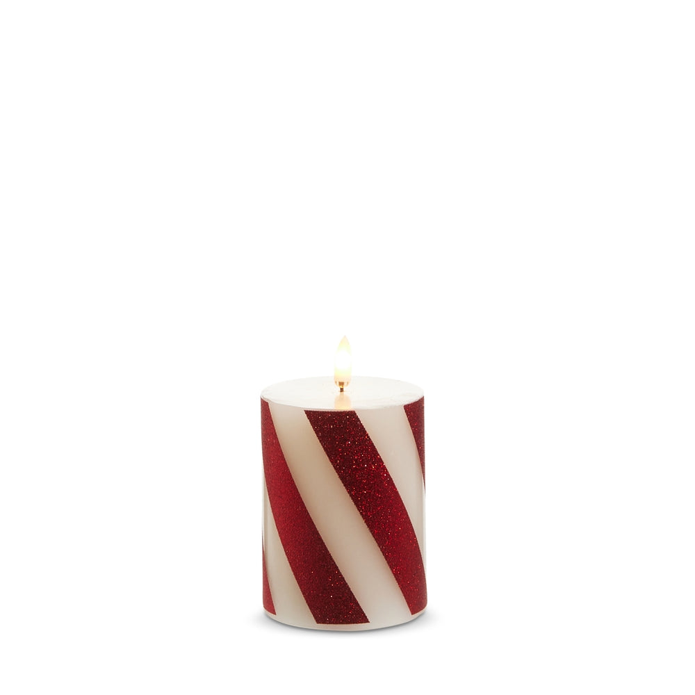 Red Stripe Candle