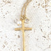 Cross Rustic Peal Necklace