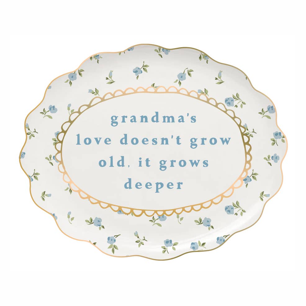 Grandma's Love Scallop Trinket Tray