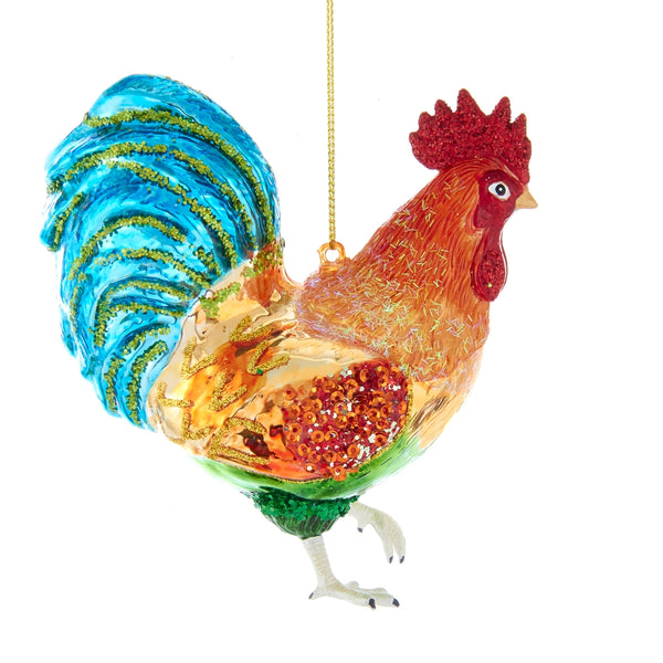 NOBLE GEMS GLASS ROOSTER