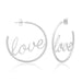 Brass Love Script Hoops