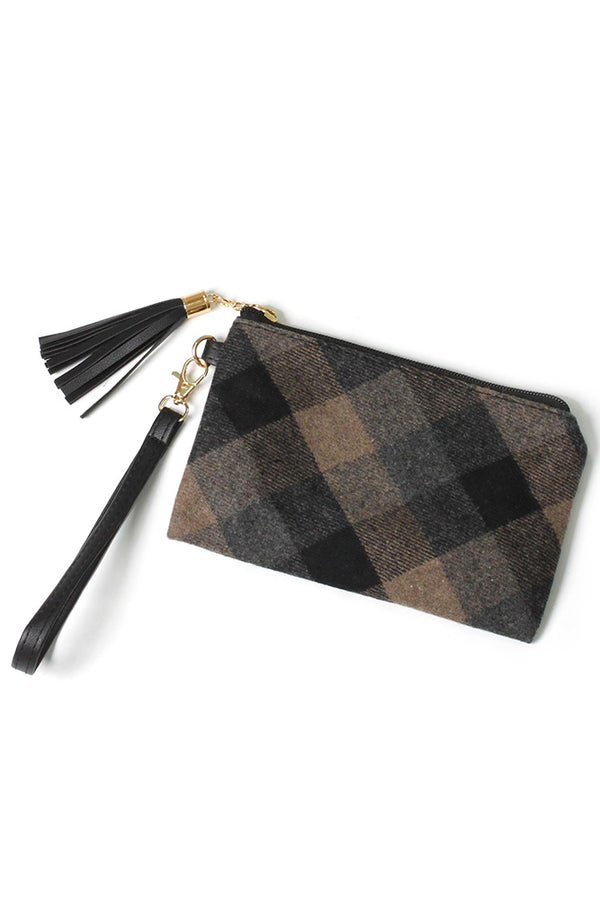 Plaid Pattern Pouch