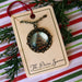 Victorian Christmas Tree Brass Filigree and Glass Pendant