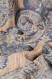 100% WOOL PATTERNED TAUPE DENIM SCARF