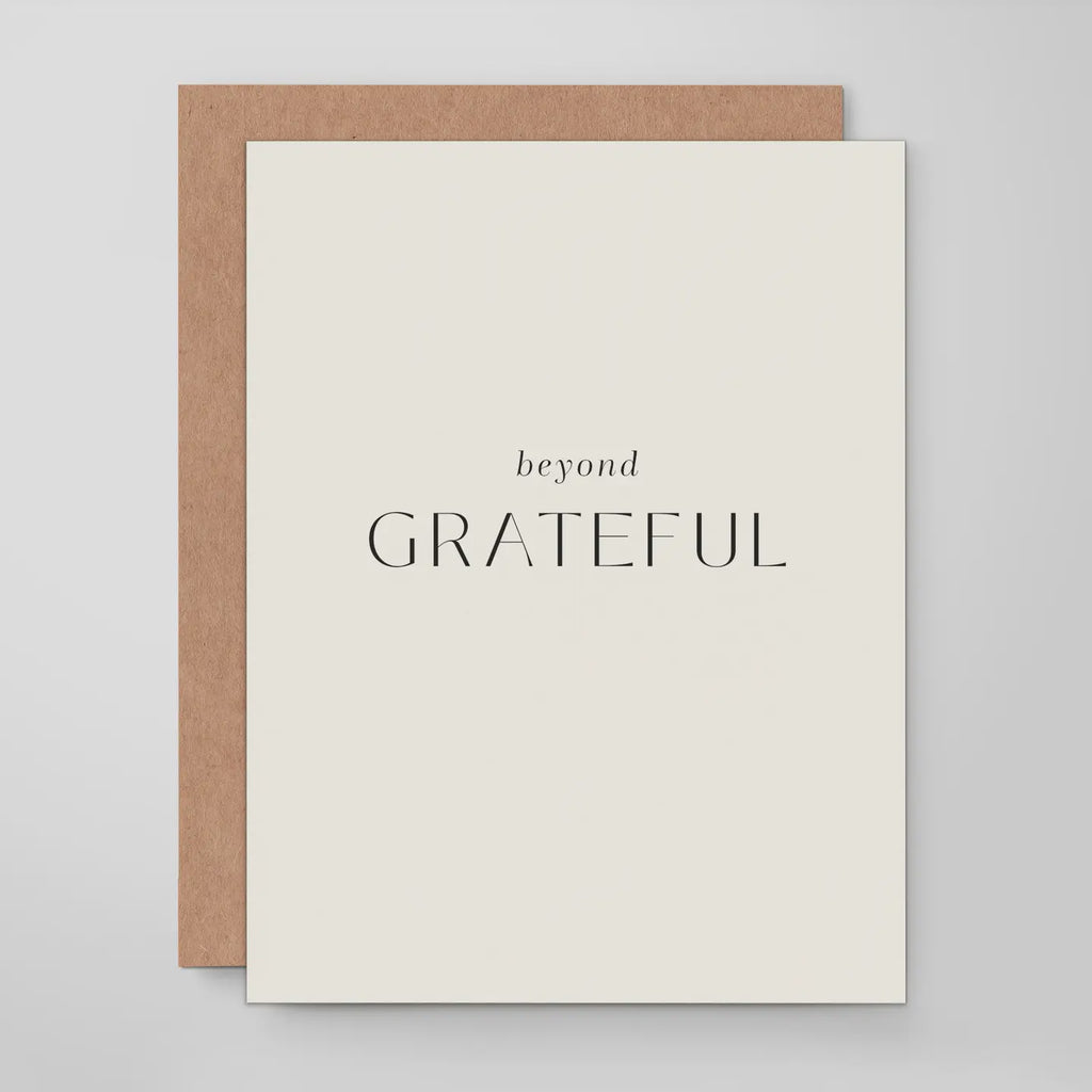 Beyond Grateful  Minimalist Thank You Card