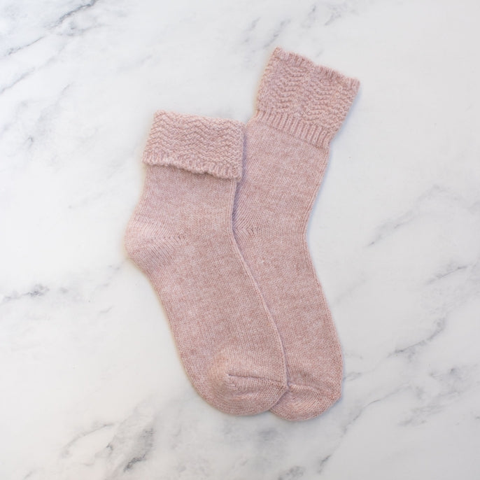 Charlotte Combed Wool and Cashmere Socks