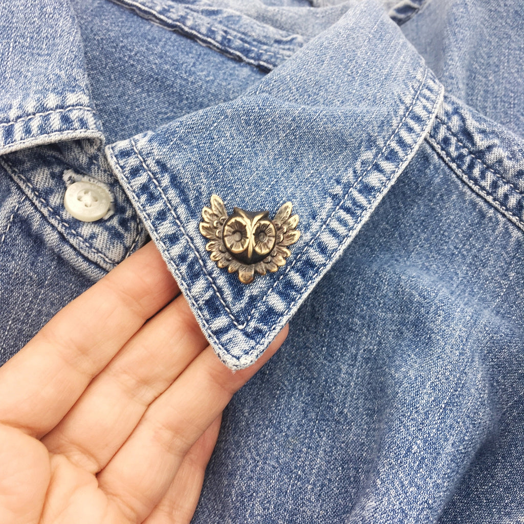 Brass Owl Pin