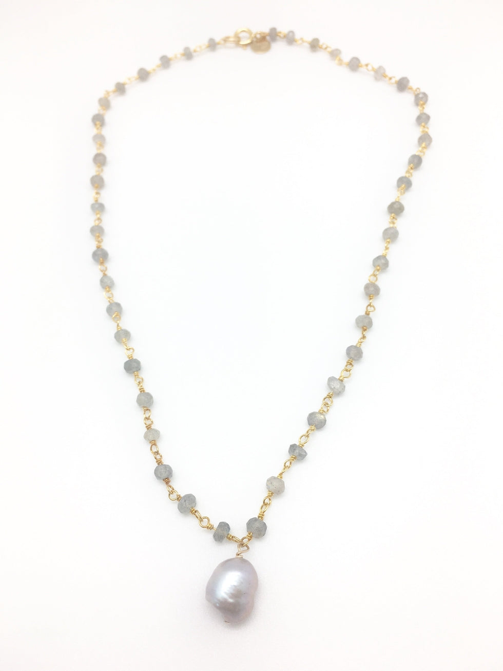 Diddi Short Labradorite & Pearl Necklace