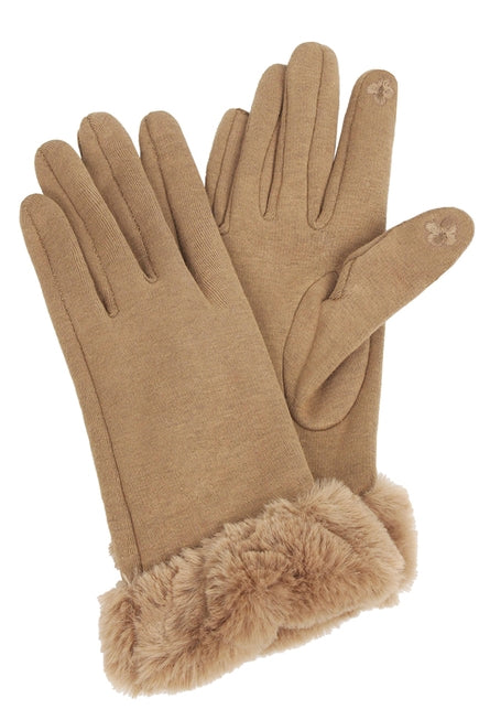 Faux Fur Wrist Winter Gloves