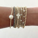 Sunday Morning Pearl Cross Bracelet